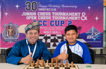 GERRALD AFDHI SATICZH TAMPIL BERJUANG DI BCC CUP 2, ASAH MENTAL DAN UKIR PENGALAMAN DI ARENA CATUR
